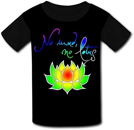 Wcpol No Mud No Lotus Racerback Children's 3D Print Tee Shirt Top Tees Short Sleeve for Girls M