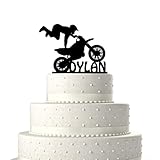 Personalized Cake Toppers Motocross Freestyle Birthday Cake Toppers Birthday Decoration Acrylic Cake Topper for Special Events