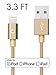 Volts Lightning Cable [Apple MFi Certified] 3.3ft Nylon Braided Charger with Aluminum Case on 8 pin Connector for iPhone 7/6 / 5 / 6s Plus, iPad, iPod - 1m Gold