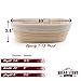 (10x6 inch) Oval Proofing Basket Set by Bread Story Oval Brotform Handmade Unbleached Natural Cane Bread Baking Kit with Cloth Liner Bread Baking e-book Course