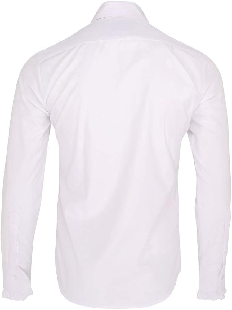 Zen Retro Mens Ruffle Ruche Frill Dinner Tuxedo Shirt at  Men’s Clothing store
