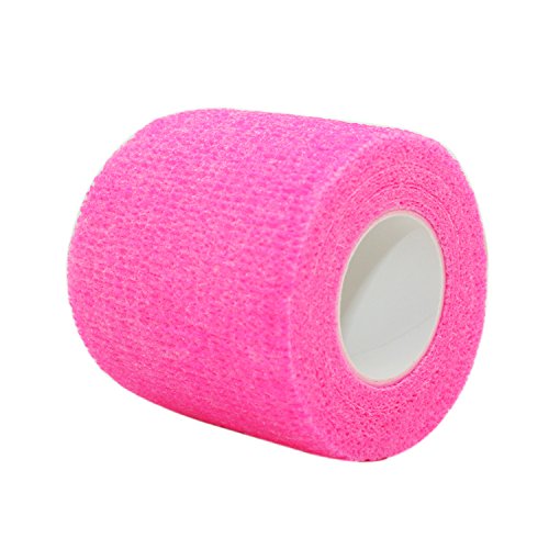 COMOmed Self Adherent Cohesive Bandage FDA Approved 2"x5 Yards First Aid Bandages Stretch Sport Athletic Wrap Vet Tape for Wrist Ankle Sprain and Swelling,Pink(24 Rolls) - Thumbnail 2