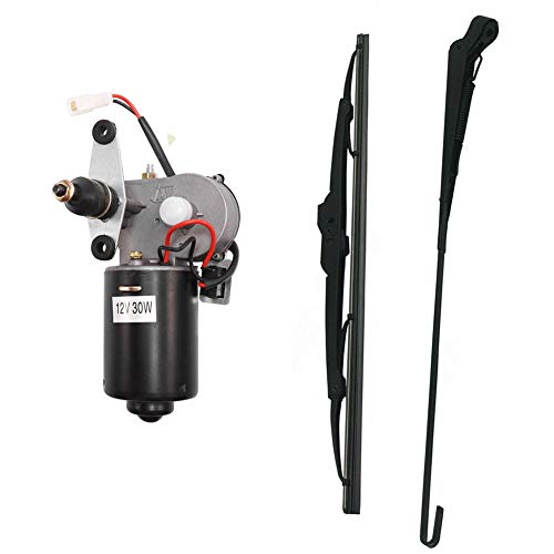 Luixxuer Electric UTV Windshield Wiper Kit, with 12V Motor Hard Coated Polycarbonate, Universal Windshield Wiper Arm 16in, Wiper Blade and Motor 12V, 90 Degree Wipe Sweep - Thumbnail 5