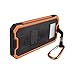 Solar Chargers 30,000mAh, Dualpow Portable Dual USB Solar Battery Charger External Battery Pack Phone Charger Power Bank with Flashlight for Smartphones Tablet Camera (0RANGE)