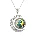 Moon pendant Disney's Llilo and Stitch necklace Stitch and Turtle necklace Lovely Friendship jewelry Gift