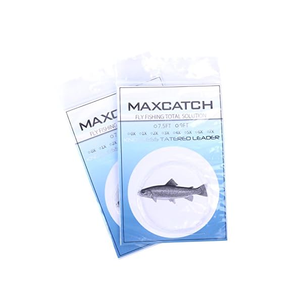 Maxcatch-5-Pack-Fly-Fishing-Tapered-Leader-Line-9ft-75ft-0X-7X