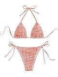 SOLY HUX Bikini Sets for Women Smocked Halter