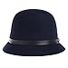 Vbiger Women Woolen Fedora Bowler Hat (Dark Blue)