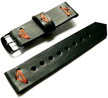 Smartwatch Sports Leather band, 22mm Samsung Frontier, watch, Pebble watch band, smartwatch leather watch band, glossy black 22mm watch band