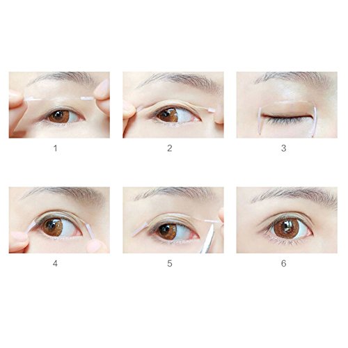 xxiaoTHAWxe 50Pcs Magic Invisible Glue Sticks Double-Fold Eyelid Sticker Women Beauty Tool