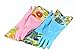 Finnhomy Household Gloves Latex free cleaning Gloves with soft fiber lining extra long cuff 15