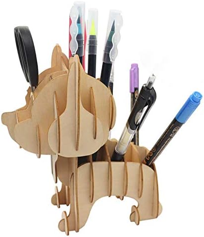 3d Wooden Puzzle Creative Puzzle Craft Kits With Pen Pencil Container Holder Diy Toys Gifts For Kids Dog Buy Online At Best Price In Uae Amazon Ae
