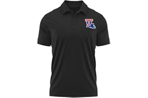 CAMPUS LAB Official NCAA Collegiate Men's Polo Sport Short Sleeve Shirt Left Chest Logo Black Collection