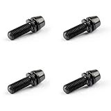 Areyourshop M5x16mm Titanium Ti Bolts Allex Hex Bike Stem Tapered Head Screw + Washer 1/6pcs