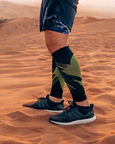 Rockay Blaze Calf & Shin Graduated Compression Leg Sleeves for Men and Women 16-23 mmHg - (1 Pair)