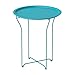 Atlantic urbSPACE Metal Side Table - Stylish Folding Tray Table, Sturdy Steel Construction with Wear-Resistant Powder Coating, PN in Capri Breeze