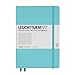 Leuchtturm1917 Premium Leather Bound Notebooks and Accessories-Light Blue-Squared-Medium
