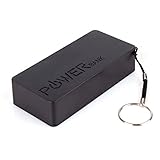USB 5V Mobile Power Bank Charger Pack Box Case for 2x 18650 Rechargeable Battery,Black