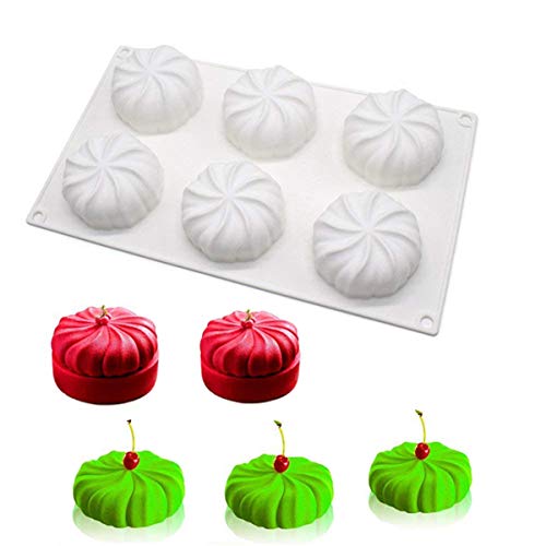 OCPO Kitchen 3D Pumpkin Mold Silicone Handmade Baking Molds -Mousse Cake Chocolate Pastry Jelly Ice Cream Candy Fondant Molds-DIY Baking Cake Decorating Tools -Food Grade Cupcake Mould (6 Even Lantern