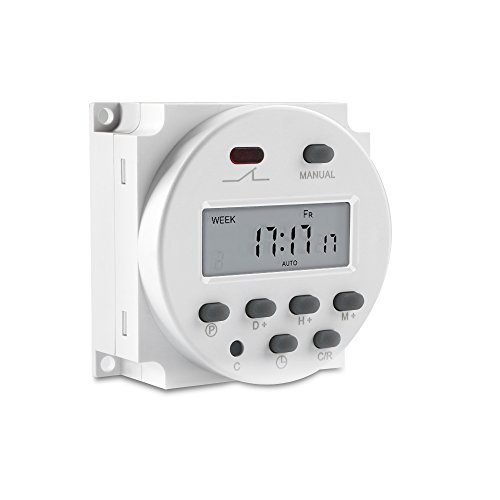 Enjoydeal CN101 12V DC/AC Digital Timer LCD Programmable Time Relay Switch for Electrical Outlets, Support 17 On/Off Programs Daily Weekly, White - Thumbnail 5