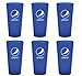 Pepsi Cola Blue Plastic Tumblers Cups 16-Ounce Restaurant Grade Cups, Set of 6