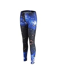 Leggings de cintura alta para dama con estampado galáctico