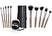 Makeup Brush Set: best 10 makeup brushes, Silky, Soft and make up brushes Plus Holder Case and a Compact Mirror 30-day by Beauty Lally