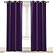 NICETOWN Energy Saving Blackout Darkening Drape, Triple Weave Home Decoration Thermal Insulated Solid Ring Top Blackout Curtain/Drape for Bedroom(1 Panel, 42 x 84 inch, Royal Purple)