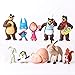 Masha and The Bear Playset 10 Pcs Figures Doll Toys Party Favor Cupcake Topper + Bonus Assorted Stickers