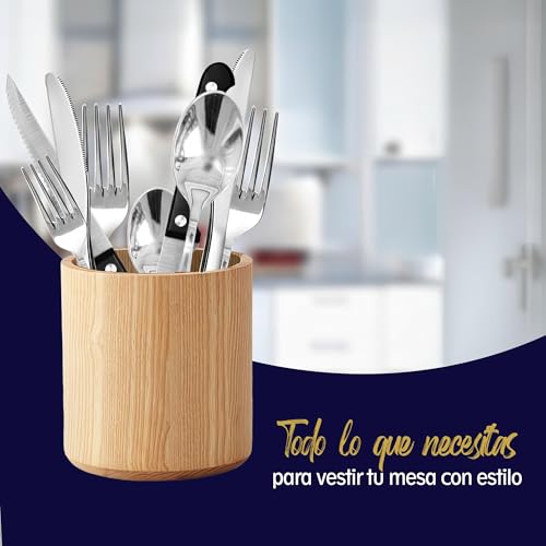 Juego de Cubiertos de 48 Piezas en Acero Inoxidable | Cubiertos Resistentes y Elegantes para Hogar, Cocina o Restaurantes