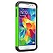 SYONER Galaxy S5 Case, [Shockproof] Hybrid Rubber Dual Layer Armor Defender Protective Case Cover for Samsung Galaxy S5 S V I9600 [Green/Black]