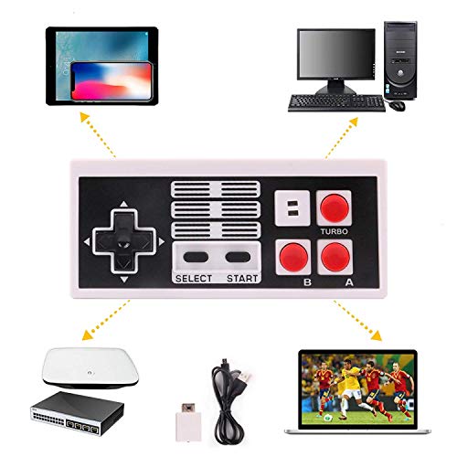 FIOTOK NES Classic Wireless Controller, Wireless Controller fit NES Classic Mini Edition 2.4G Wireless Receiver