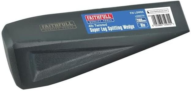 Faithfull FAILSW8S Twisted Super Log Splitting Wedge 200mm Grey