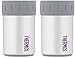 Thermos Vacuum Insulated Stainless Steel Can Insulator for 12 Ounce Can, Matte White - 2 Pack