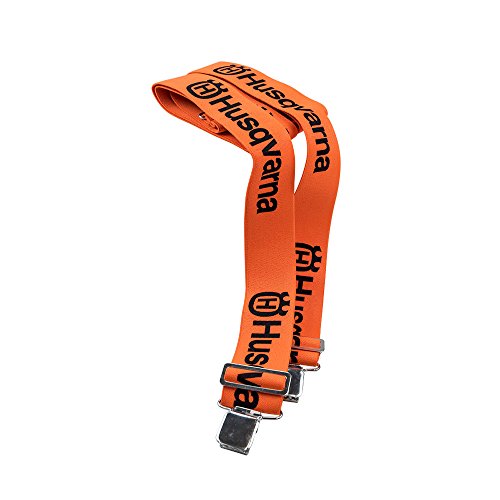Genuine Husqvarna 505618500 Orange Suspenders with Metal Clips