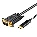CableCreation USB C to VGA Cable 6FT, USB Type C to VGA Cord, Compatible with MacBook Pro 2020 2019, iPad Pro 2020 2018, Surface Book 2, XPS 15 13, Yoga 920 910, Galaxy S20 S10, Black