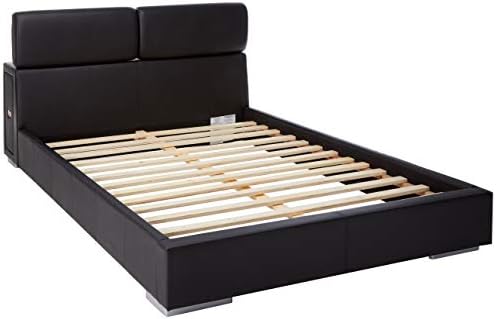Major Q Contemporary Modern Black Pu Queen Size Bed With Adjustable Headrest And Built In Nightstands 7020750q Buy Online At Best Price In Uae Amazon Ae