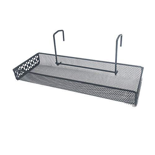 Chris-Wang Iron Wire Outdoor Rectangle Plant Caddy, Patio Fence Deck Porches Railing Shelf Flower Po - //coolthings.us