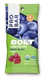 PROBAR - BOLT Organic Energy Chews - Berry Blast - Gluten-Free, Organic Fruit Blend, 20mg Caffeine from Yerba Mate, & Complex Carbs, & B Vitamins - Pack of 12