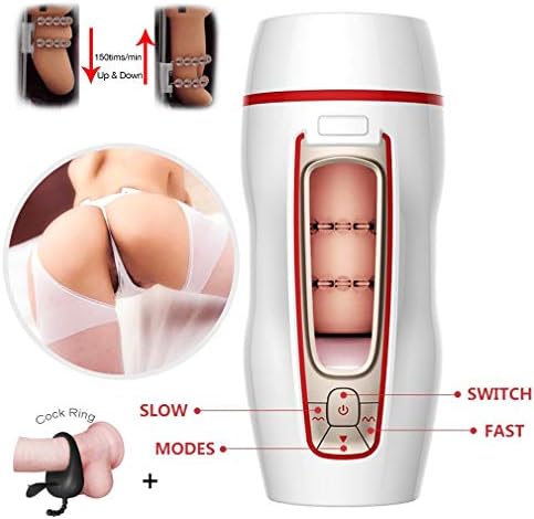 NACIA TOYS Male Self Pleasure Vibrating Hands Free Sucking Play Electric Cup- Tshirt