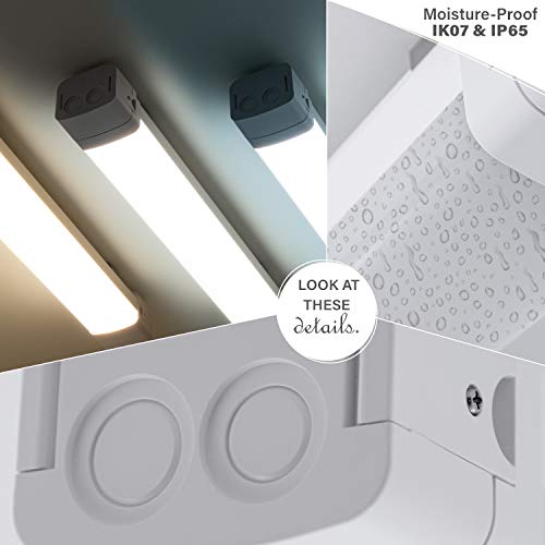 Paco Home LED Leuchte LED Feuchtraumleuchte 120cm 4400lm 36W LED Werkstattlampe verknüpfbar IP65 4000/5000/6500K… – Bild 5