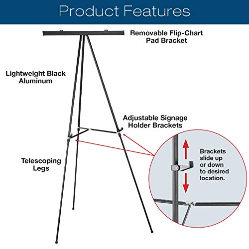 Excello Global Products Aluminum FlipChart Presentation Easel Stand 2