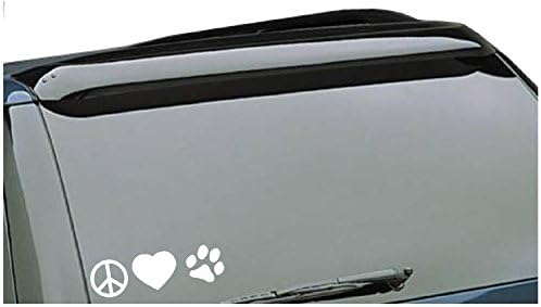 Peace Love Dogs paw Print Decal Vinyl Sticker Printed Logo Graphic Art