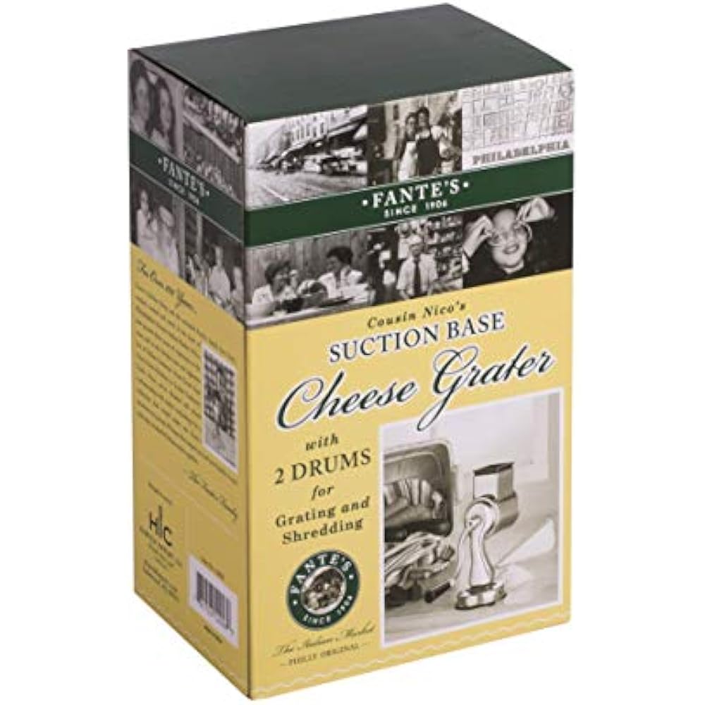 Cheese Graters Grater SuctionBase 2 Drums, Italian Market Original