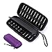 Hipiwe EVA Essential Oils Carrying Case Organizer for 20 Bottles 5ml 10ml Standard and Rollers Bottles Portable Hard Shell Essential Oils Travel Bag Holder for Essential Oils Bottle Storage (Purple)