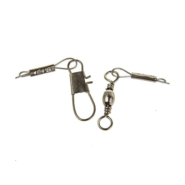 Airkoul-20X-Wire-Trace-Leader-Rig-Stainless-Steel-2-Arm-Fishing-Rigs-Tackle-Lure-Swivel