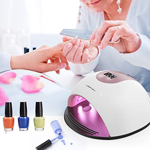 Liberex UV Nail Lamp - LED Nail Dryer, Professional Curing Light with Smart Sensor, LCD Display, 4 Timer Settings for all Fingernail & Toenail Gel Nail Polish