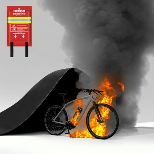 Fire Blanket 200 x 300 cm, Fire Protection Blanket for Lithium Batteries, Battery Storage, Electric Fires, Fire Blanket for E-Scooter, Grease Fires, Car Fireplace, Grill, Leaf Vacuum etc. Professional Fire Extinguisher Blanket