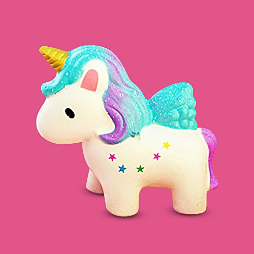 Maui – slow rising squishy unicorn – multicolor str…