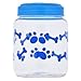 BPA-Free Plastic Airtight Cat and Dog Pet Treat & Food Storage Containers Canisters, Set of 2, 1 Blue & 1 Pink with Paw and Bone Print by Greenbrier